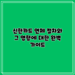 신한카드 연체 절차와 그 영향에 대한 완벽 가이드