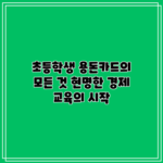 초등학생 용돈카드의 모든 것: 현명한 경제 교육의 시작